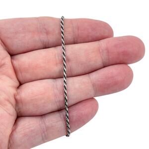 FAS Rope Chain Anklet | Estate Italian Sterling Silver 925 10.25"